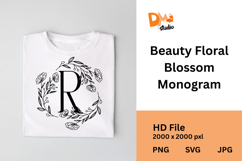 Beauty Floral Blossom Monogram Product Image 1