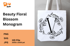 Beauty Floral Blossom Monogram Product Image 1