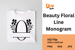 Beauty Floral Line Monogram Product Image 1