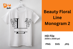 Beauty Floral Line Monogram Product Image 1
