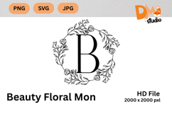 Beauty Floral Mon Monogram Product Image 1