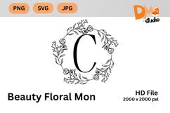 Beauty Floral Mon Monogram Product Image 1