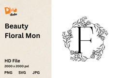 Beauty Floral Mon Monogram Product Image 1