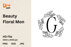 Beauty Floral Mon Monogram Product Image 1