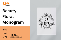 Beauty Floral Monogram Product Image 1