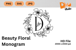 Beauty Floral Monogram Product Image 1