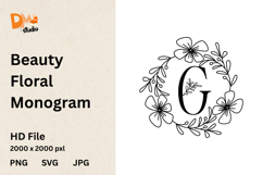 Beauty Floral Monogram Product Image 1