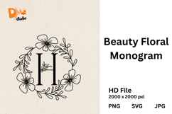 Beauty Floral Monogram Product Image 1