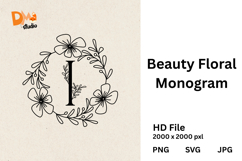 Beauty Floral Monogram Product Image 1