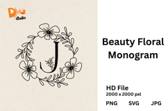 Beauty Floral Monogram Product Image 1