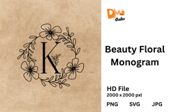 Lily Buds Line Monogram Product Image 1