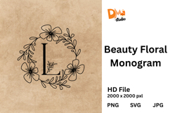 Lily Buds Line Monogram Product Image 1