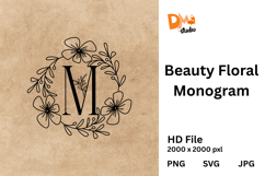 Lily Buds Line Monogram Product Image 1