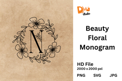 Lily Buds Line Monogram Product Image 1
