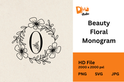 Lily Buds Line Monogram Product Image 1
