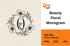 Lily Buds Line Monogram Product Image 1