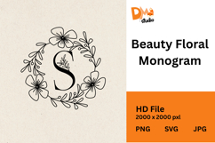 Lily Buds Line Monogram Product Image 1