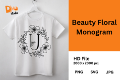 Beauty Floral Monogram Product Image 1