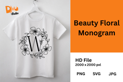 Beauty Floral Monogram Product Image 1