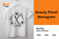 Beauty Floral Monogram Product Image 1