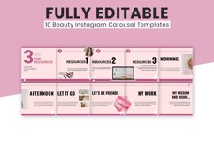 Beauty Instagram Carousel Template | Canva Carousel Post Product Image 5
