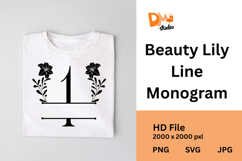 Beauty Lily Line Monogram Product Image 1