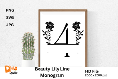 Beauty Lily Line Monogram Product Image 1