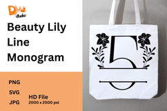 Beauty Lily Line Monogram Product Image 1
