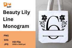 Beauty Lily Line Monogram Product Image 1