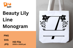 Beauty Lily Line Monogram Product Image 1