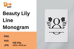 Beauty Lily Line Monogram Product Image 1