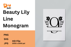 Beauty Lily Line Monogram Product Image 1
