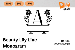 Beauty Lily Line Monogram Product Image 1