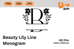 Beauty Lily Line Monogram Product Image 1