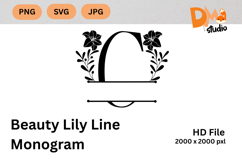 Beauty Lily Line Monogram Product Image 1