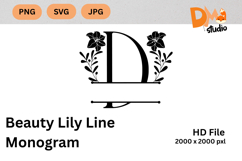 Beauty Lily Line Monogram Product Image 1
