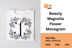 Blue Spring Floral Monogram Product Image 1
