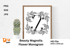 Blue Spring Floral Monogram Product Image 1
