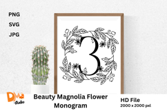Blue Spring Floral Monogram Product Image 1