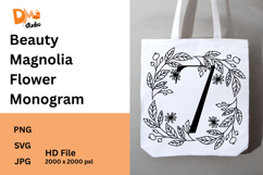 Blue Spring Floral Monogram Product Image 1