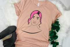 woman hair cricut cut file