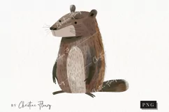 Woodland Beaver Clipart | Animal PNG Product Image 1