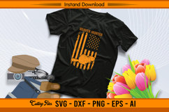 Beaver Hunter American Flag SVG Design Product Image 2