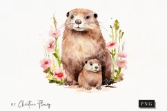 Mommy and Me Beaver PNG | Spring PNG Product Image 1