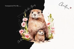 Mommy and Me Beaver PNG | Spring PNG Product Image 2