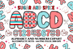 Kitchen Alphabet png clipart, Sugar and spice letters doodle Product Image 1