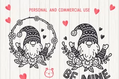 Valentine Gnome svg , Gnome with floral decor Svg, Valentine Product Image 13