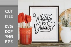 What's for Dinner?, Hand Lettered, Cut File Product Image 1