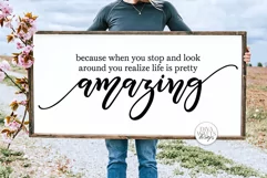 Life Is Pretty Amazing SVG - Farmhouse Quote Product Image 1