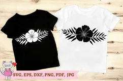 Hibiscus Silhouette Florals Svg, hand drawn Hibiscus Product Image 8